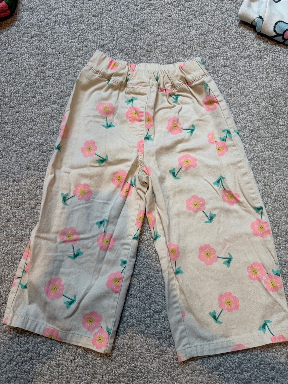 next Cream Pajama Pants with Pink Floral Print